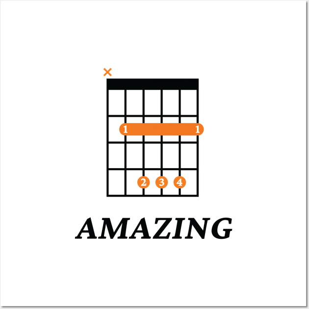 B Amazing B Guitar Chord Tab Light Theme Wall Art by nightsworthy